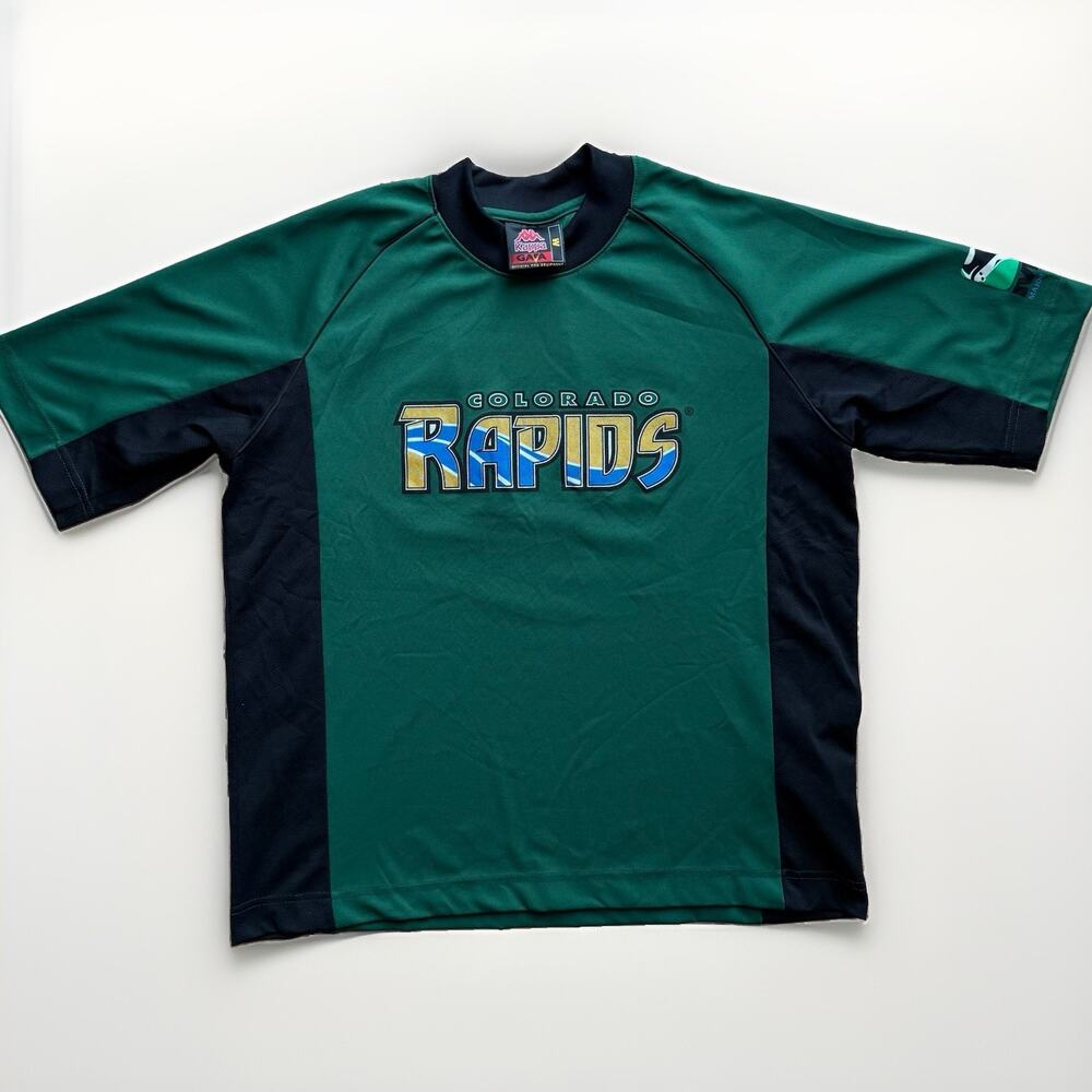 Vintage Colorado Rapids Jersey Medium Green 90s Kappa MLS Sportswear